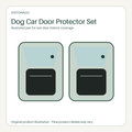 VistoraCo illustration of a two-piece dog car door protector format